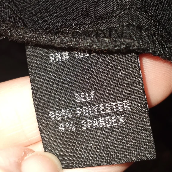 Connected Apparel Lisa Metal Detail Bar Black Faux Wrap Rouch Dress Size 10 - Picture 9 of 11